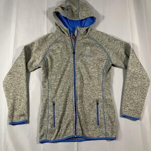 UCLA Bruins Jacket Womens XL Gray Blue Full Zip Hooded NCAA Basketball Colosseum